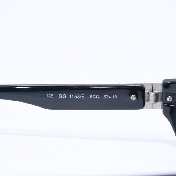 極美品 GUCCI グッチ スクエア サングラス アイウェア GG 1153/S 5CC サイズ53□18 135 ダークグリーン 中古 4a006190
