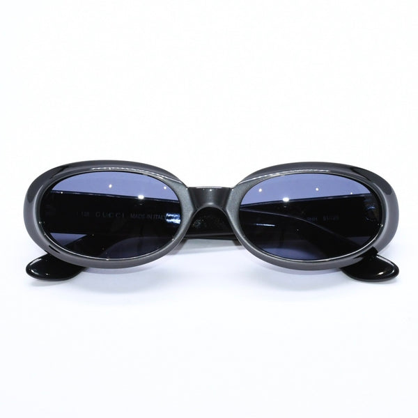 極美品 GUCCI グッチ オーバル サングラス アイウェア GG2419/N/S 9HH サイズ51□20 135 ブラック グレー アセテート 中古 4a006195