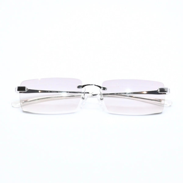 極美品 YVES SAINT LAURENT イヴ サンローラン 度入り眼鏡 メガネ YSL2054/S YB7 サイズ54□16 140 シルバー 中古 4a006169
