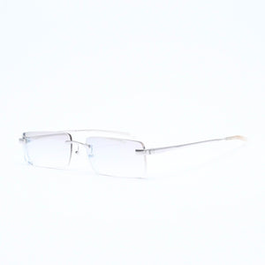 極美品 YVES SAINT LAURENT イヴ サンローラン 度入り眼鏡 メガネ YSL2054/S YB7 サイズ54□16 140 シルバー 中古 4a006169