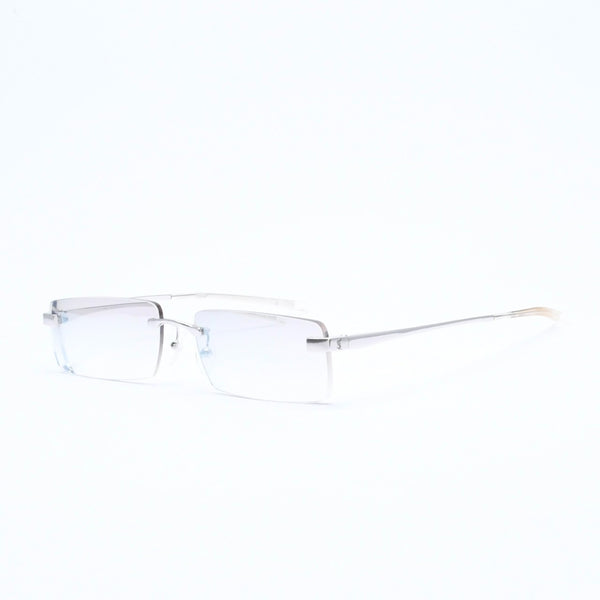 極美品 YVES SAINT LAURENT イヴ サンローラン 度入り眼鏡 メガネ YSL2054/S YB7 サイズ54□16 140 シルバー 中古 4a006169