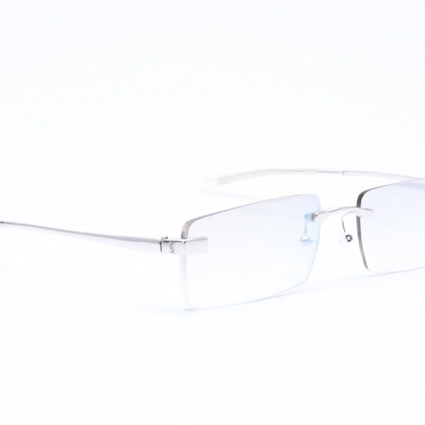 極美品 YVES SAINT LAURENT イヴ サンローラン 度入り眼鏡 メガネ YSL2054/S YB7 サイズ54□16 140 シルバー 中古 4a006169