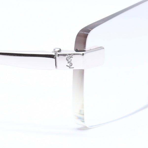 極美品 YVES SAINT LAURENT イヴ サンローラン 度入り眼鏡 メガネ YSL2054/S YB7 サイズ54□16 140 シルバー 中古 4a006169