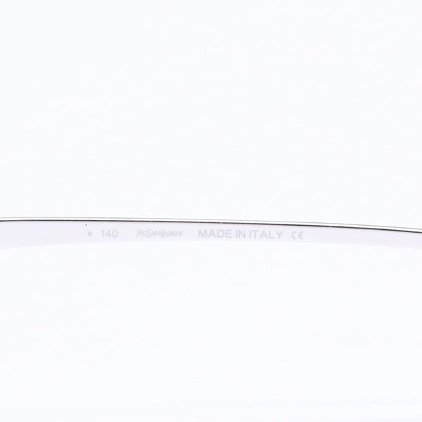 極美品 YVES SAINT LAURENT イヴ サンローラン 度入り眼鏡 メガネ YSL2054/S YB7 サイズ54□16 140 シルバー 中古 4a006169