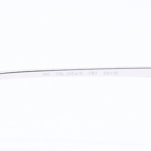 極美品 YVES SAINT LAURENT イヴ サンローラン 度入り眼鏡 メガネ YSL2054/S YB7 サイズ54□16 140 シルバー 中古 4a006169