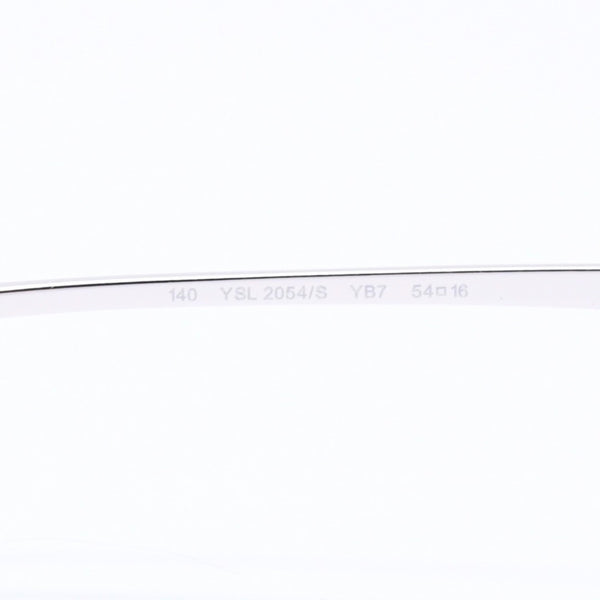 極美品 YVES SAINT LAURENT イヴ サンローラン 度入り眼鏡 メガネ YSL2054/S YB7 サイズ54□16 140 シルバー 中古 4a006169
