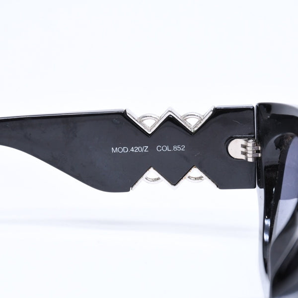 VERSACE ヴェルサーチ サングラス アイウェア MOD.420/Z COL 852 メデューサ ブラック シルバー 美品 中古 4a006205