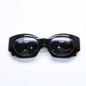VERSACE ヴェルサーチ サングラス アイウェア MOD.420/Z COL 852 メデューサ ブラック シルバー 美品 中古 4a006205