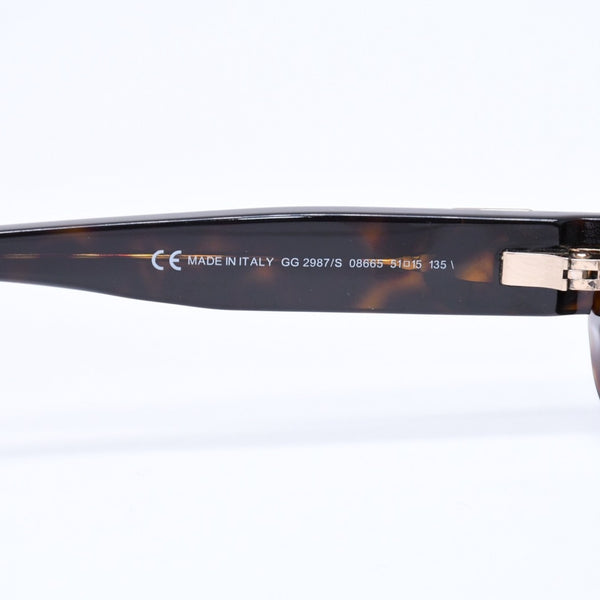 GUCCI グッチ サングラス アイウェア GG2987/S 08665 サイズ51□15 135 べっ甲カラー ブラウン 美品 中古 4a006188