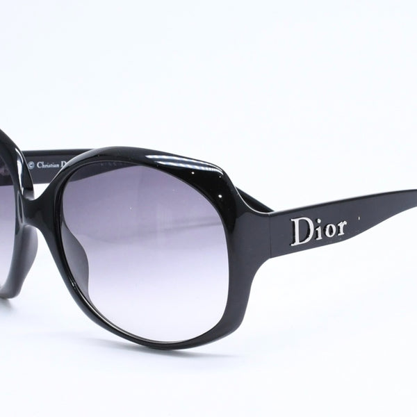 極美品 Christian Dior クリスチャンディオール DIOR GLOSSY1 サングラス アイウェア 584LF サイズ62□20 125 ブラック 中古 4a006176