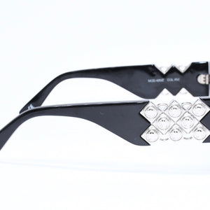 VERSACE ヴェルサーチ サングラス アイウェア MOD.420/Z COL 852 メデューサ ブラック シルバー 美品 中古 4a006205