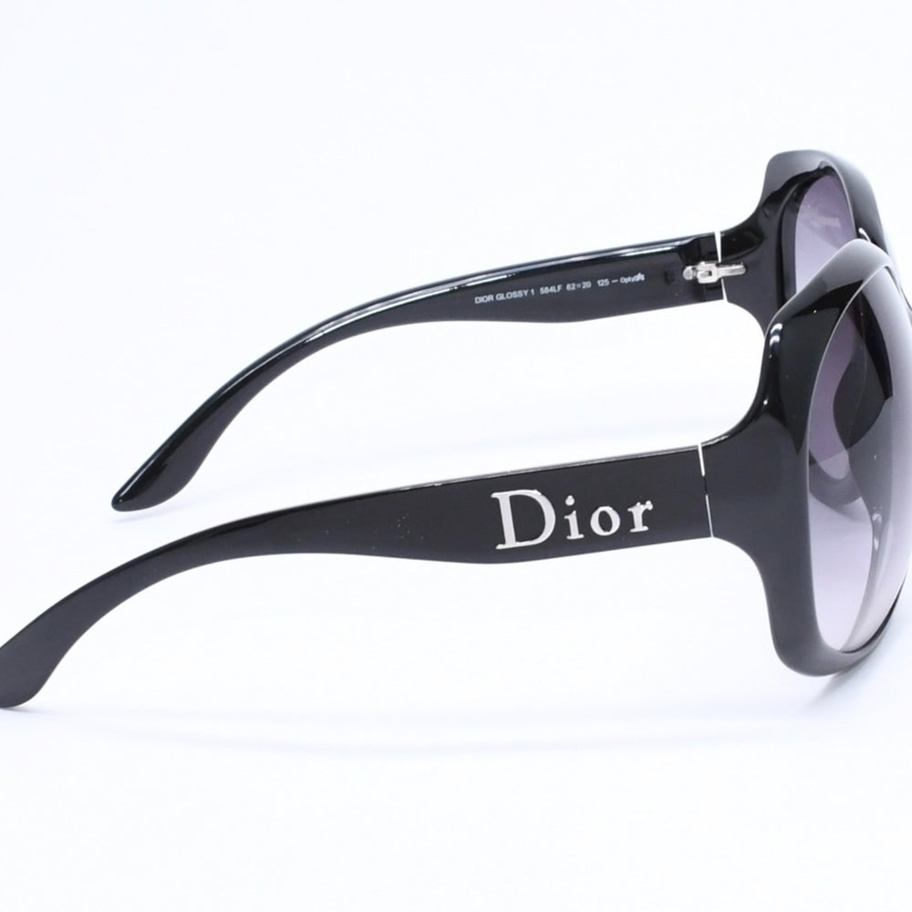 Very Good Condition Christian Dior DIOR GLOSSY1 Sunglasses Eyewear 584LF Size 62□20 125 Black Used 4a006176