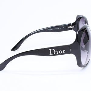 極美品 Christian Dior クリスチャンディオール DIOR GLOSSY1 サングラス アイウェア 584LF サイズ62□20 125 ブラック 中古 4a006176