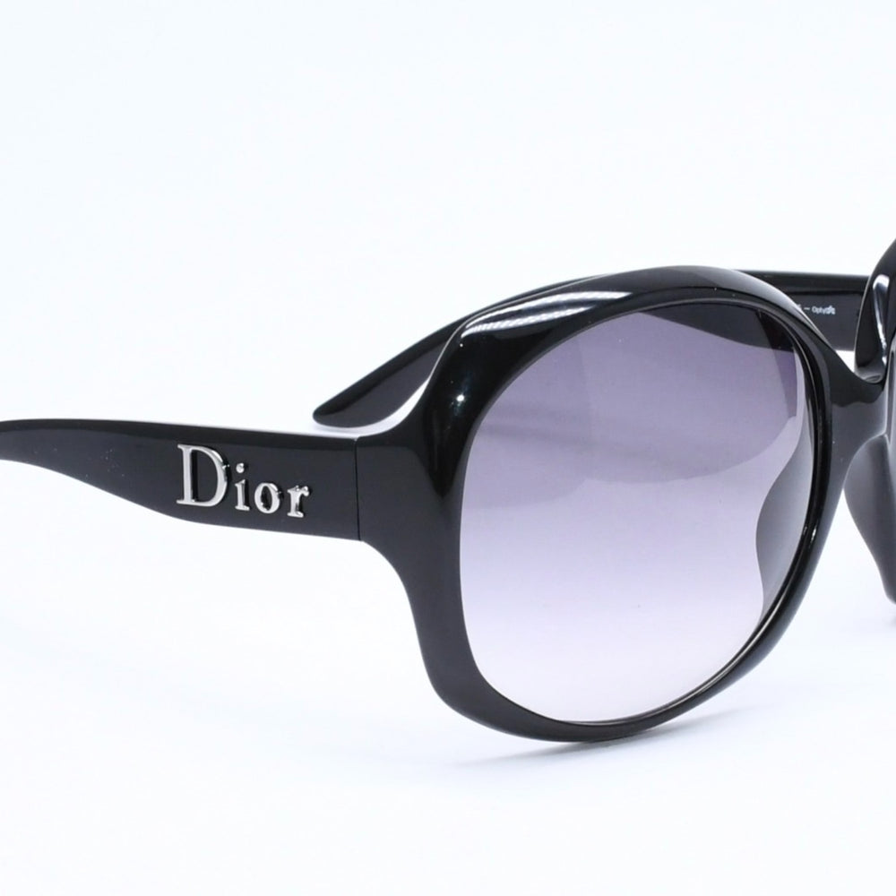 極美品 Christian Dior クリスチャンディオール DIOR GLOSSY1 サングラス アイウェア 584LF サイズ62□20 125 ブラック 中古 4a006176