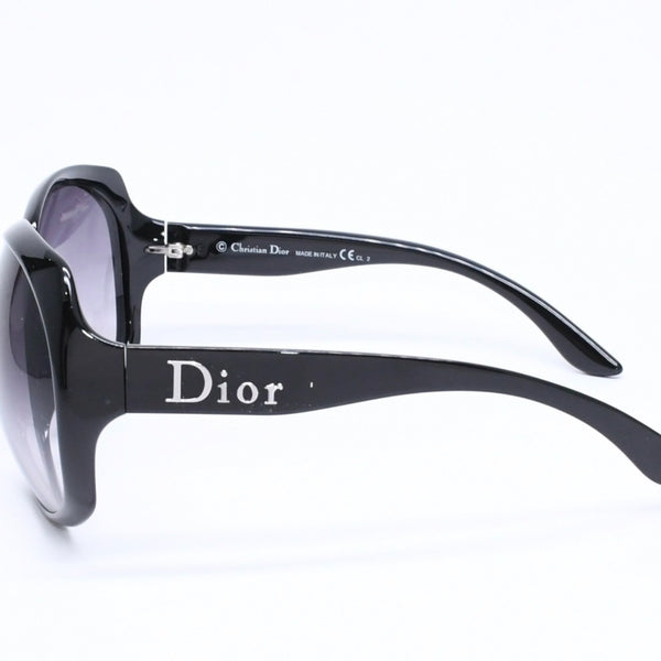 極美品 Christian Dior クリスチャンディオール DIOR GLOSSY1 サングラス アイウェア 584LF サイズ62□20 125 ブラック 中古 4a006176