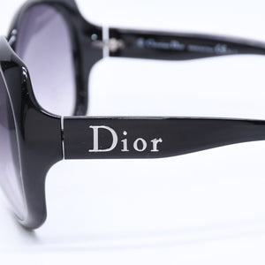 極美品 Christian Dior クリスチャンディオール DIOR GLOSSY1 サングラス アイウェア 584LF サイズ62□20 125 ブラック 中古 4a006176