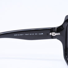 Load the image into the gallery viewer. 極美品 Christian Dior クリスチャンディオール DIOR GLOSSY1 サングラス アイウェア 584LF サイズ62□20 125 ブラック 中古 4a006176