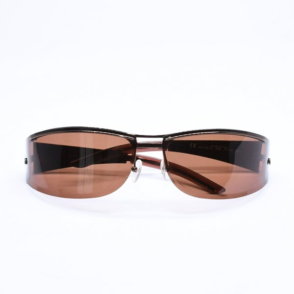GUCCI グッチ シールド サングラス アイウェア GG1727/S 6N8 サイズ73□12 115 ブラウン メタル 美品 中古 4a006186