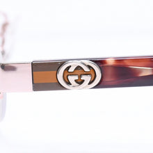 画像をギャラリービューアに読み込む, 極美品 GUCCI グッチ ハーフリム 度入り眼鏡 メガネ GG-9679J B2E サイズ50□17-135 べっ甲カラー ブラウン 中古 4a006168