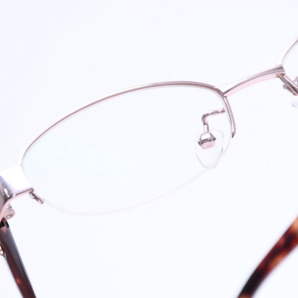 極美品 GUCCI グッチ ハーフリム 度入り眼鏡 メガネ GG-9679J B2E サイズ50□17-135 べっ甲カラー ブラウン 中古 4a006168