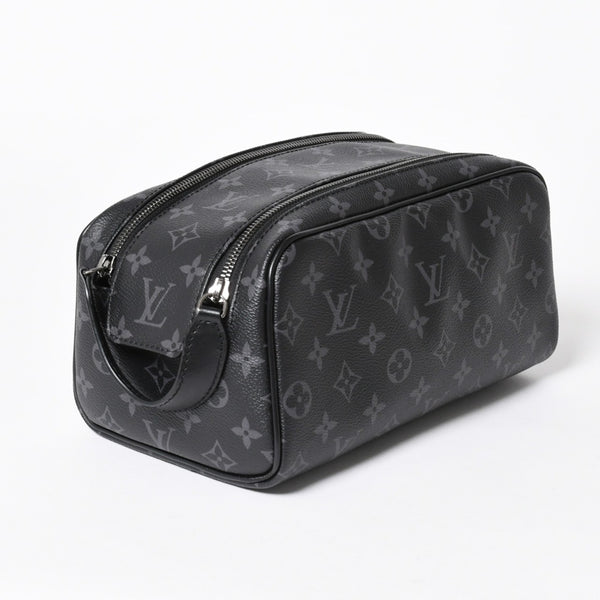 極美品 LOUIS VUITTON ルイヴィトン ドップ キット ハンドバッグ M46354 モノグラム エクリプス ブラック 中古 4a006103