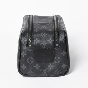 極美品 LOUIS VUITTON ルイヴィトン ドップ キット ハンドバッグ M46354 モノグラム エクリプス ブラック 中古 4a006103
