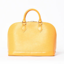 Load the image into the gallery viewer. 極美品 LOUIS VUITTON ルイヴィトン アルマ ハンドバッグ M52419 エピレザー タッシリイエロー シルバー金具 中古 4a006209