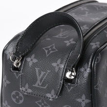 Load the image into the gallery viewer. 極美品 LOUIS VUITTON ルイヴィトン ドップ キット ハンドバッグ M46354 モノグラム エクリプス ブラック 中古 4a006103
