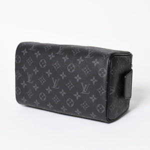 極美品 LOUIS VUITTON ルイヴィトン ドップ キット ハンドバッグ M46354 モノグラム エクリプス ブラック 中古 4a006103