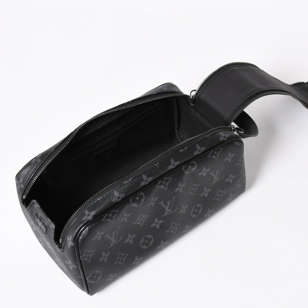極美品 LOUIS VUITTON ルイヴィトン ドップ キット ハンドバッグ M46354 モノグラム エクリプス ブラック 中古 4a006103