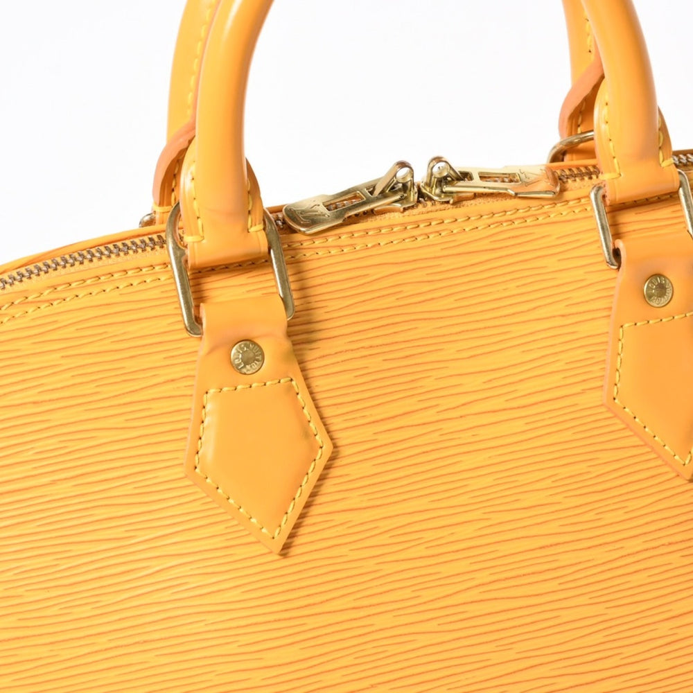 極美品 LOUIS VUITTON ルイヴィトン アルマ ハンドバッグ M52419 エピレザー タッシリイエロー シルバー金具 中古 4a006209