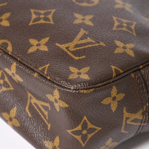 LOUIS VUITTON ルイヴィトン トゥルーストワレット23 コスメポーチ クラッチバッグ ポーチ モノグラム ブラウン 美品 中古 4a006084