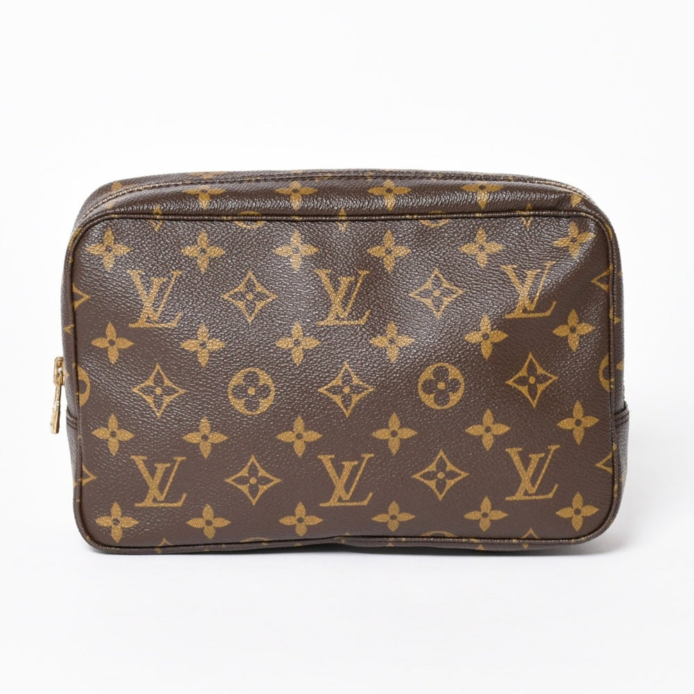 極美品 LOUIS VUITTON ルイヴィトン トゥルーストワレット 23 セカンドバッグ クラッチバッグ M47524 ブラウン ゴールド金具 中古 4a006071