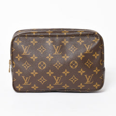 極美品 LOUIS VUITTON ルイヴィトン トゥルーストワレット 23 セカンドバッグ クラッチバッグ M47524 ブラウン ゴールド金具 中古 4a006071
