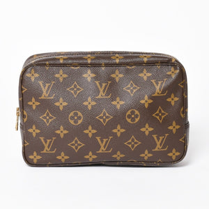 極美品 LOUIS VUITTON ルイヴィトン トゥルーストワレット 23 セカンドバッグ クラッチバッグ M47524 ブラウン ゴールド金具 中古 4a006071