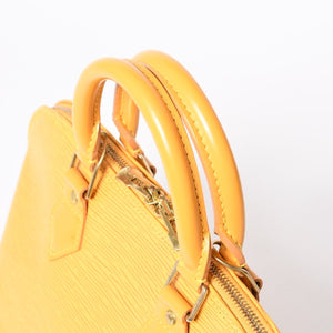 極美品 LOUIS VUITTON ルイヴィトン アルマ ハンドバッグ M52419 エピレザー タッシリイエロー シルバー金具 中古 4a006209