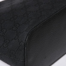 Load the image into the gallery viewer. 極美品 GUCCI グッチ ワンショルダーバッグ ハンドバッグ 115002 イタリア製 GGキャンバス レザー メタルブラック金具 中古 4a006215