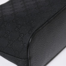 Load the image into the gallery viewer. 極美品 GUCCI グッチ ワンショルダーバッグ ハンドバッグ 115002 イタリア製 GGキャンバス レザー メタルブラック金具 中古 4a006215
