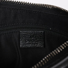 Load the image into the gallery viewer. 極美品 GUCCI グッチ ワンショルダーバッグ ハンドバッグ 115002 イタリア製 GGキャンバス レザー メタルブラック金具 中古 4a006215
