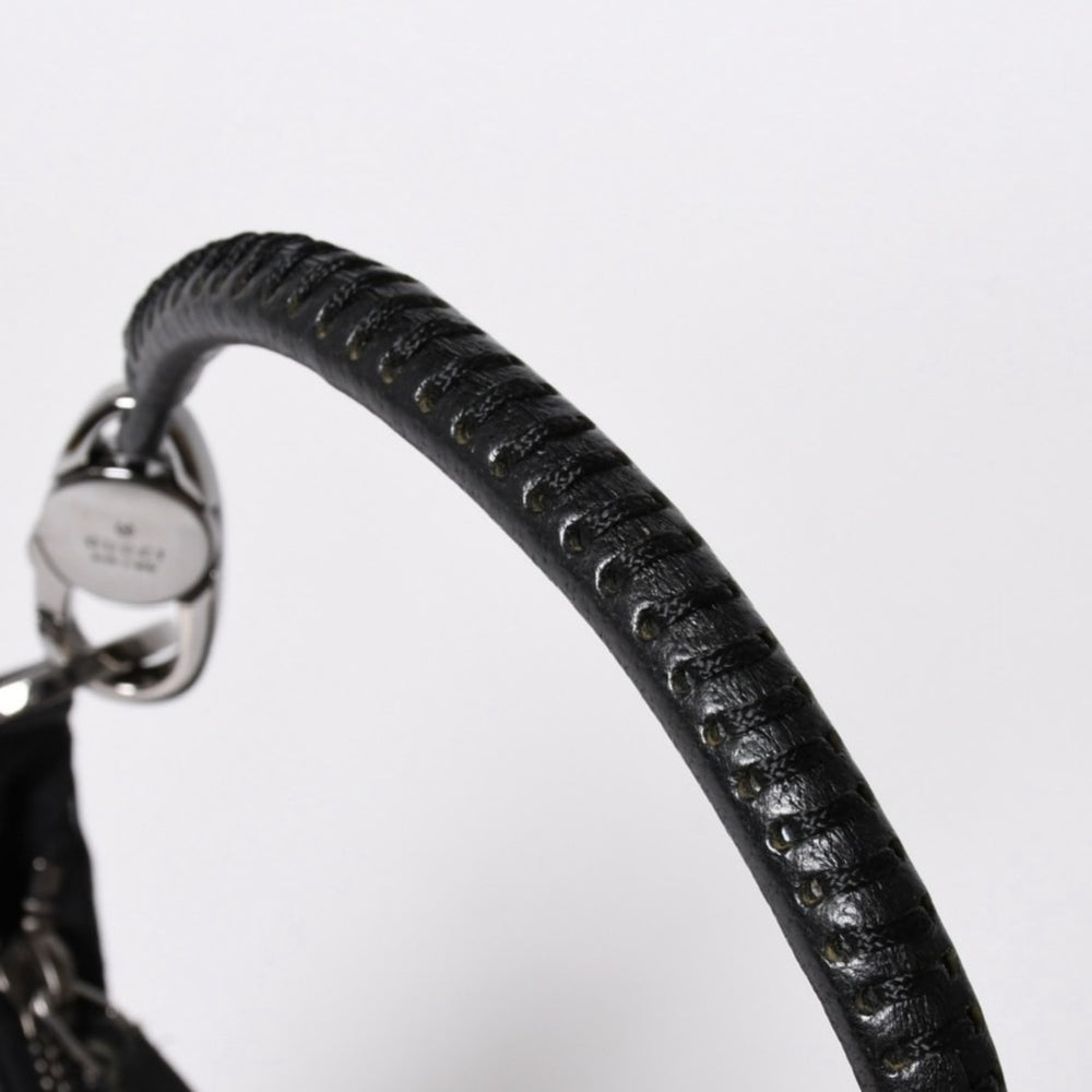 極美品 GUCCI グッチ ワンショルダーバッグ ハンドバッグ 115002 イタリア製 GGキャンバス レザー メタルブラック金具 中古 4a006215
