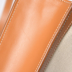 CELINE セリーヌ ミニバーティカルカバ 2WAYショルダーバッグ 193302BNZ.02NT コットンキャンバス レザー ベージュ 美品 中古 4a006230