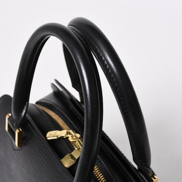 極美品 LOUIS VUITTON ルイヴィトン エピ ポンヌフ ハンドバッグ M52052 エピレザー ブラック ゴールド金具 中古 4a006241