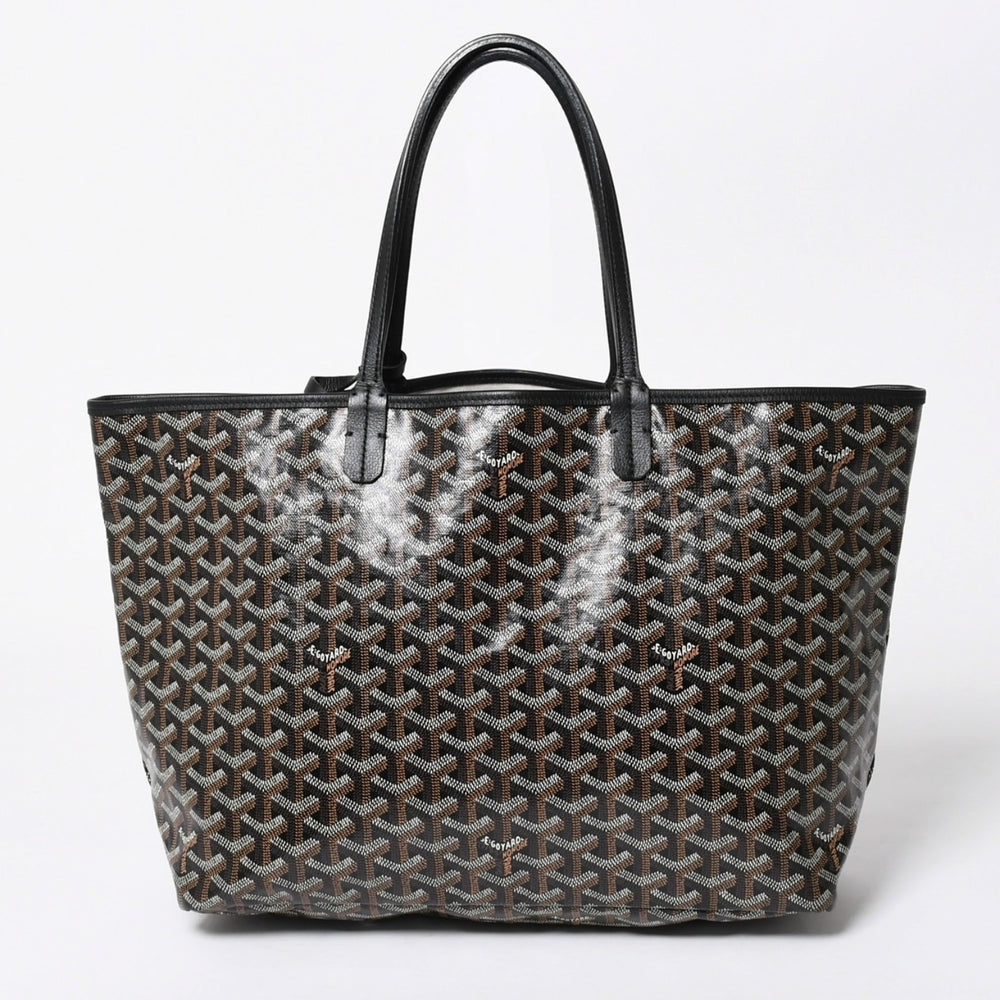 新品同様品 GOYARD ゴヤール サンルイPM バッグ トートバッグ STLCROPMLTY01CL01P ブラック PVC レザー 中古 4a006428