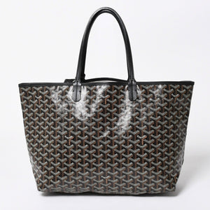 新品同様品 GOYARD ゴヤール サンルイPM バッグ トートバッグ STLCROPMLTY01CL01P ブラック PVC レザー 中古 4a006428