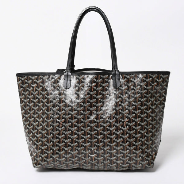新品同様品 GOYARD ゴヤール サンルイPM バッグ トートバッグ STLCROPMLTY01CL01P ブラック PVC レザー 中古 4a006428