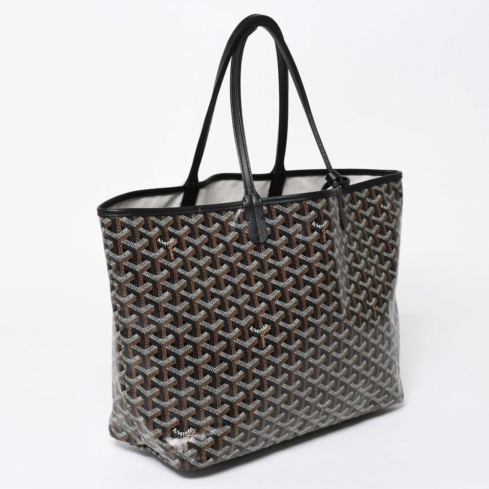 新品同様品 GOYARD ゴヤール サンルイPM バッグ トートバッグ STLCROPMLTY01CL01P ブラック PVC レザー 中古 4a006428