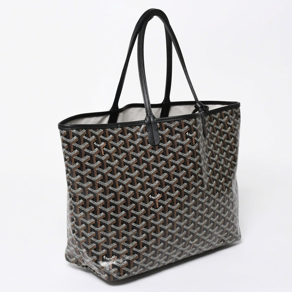 新品同様品 GOYARD ゴヤール サンルイPM バッグ トートバッグ STLCROPMLTY01CL01P ブラック PVC レザー 中古 4a006428