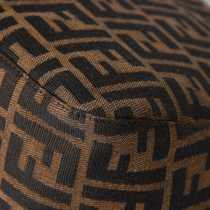 極美品 FENDI フェンディ マンマバケット ワンショルダーバッグ 26325 ズッカ柄 ブラウン ヴィンテージ シルバー金具 中古 4a006223