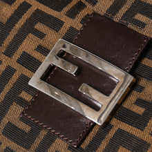 画像をギャラリービューアに読み込む, 極美品 FENDI フェンディ マンマバケット ワンショルダーバッグ 26325 ズッカ柄 ブラウン ヴィンテージ シルバー金具 中古 4a006223