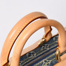Load the image into the gallery viewer. 新品同様 LOUIS VUITTON ルイヴィトン ネオスピーディ ハンドバッグ M95019 モノグラム デニム インディゴブルー ゴールド金具 中古 4a006512